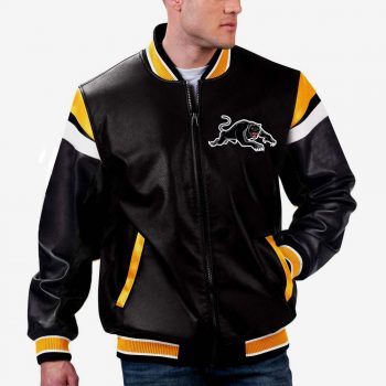 Shop NRL Penrith Leather Jacket 