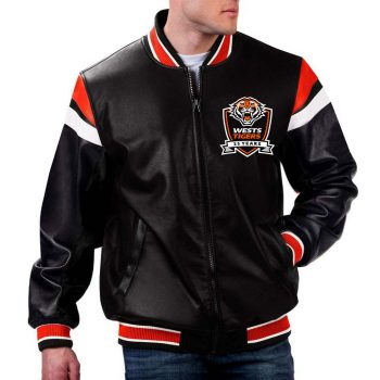 Men's and Women's NRL Wests Tigers Leather Jacket in France style
