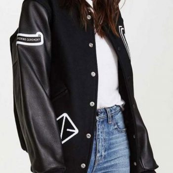 Opening Ceremony Black Letterman Women Jacket in USA
