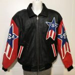 Shop Patriot's Pride Vintage Leather USA Flag Jacket