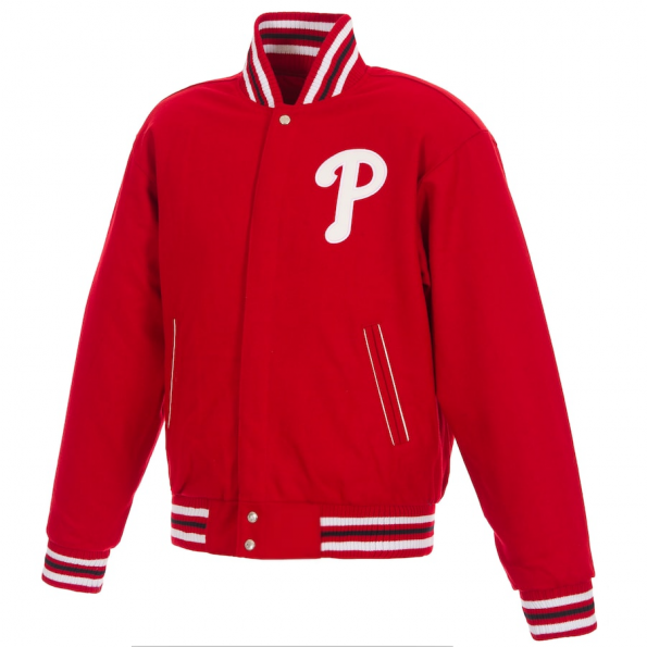 Philadelphia Phillies Logo Reversible Wool Jacket