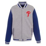 mlb philadelphia phillies reversible full‑snap fleece jacket in USA
