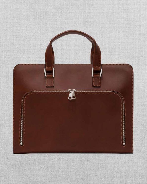 Slim and sophisticated leather briefcase in UK market