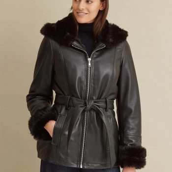 Fleece-Lined Hooded Jacket for Women