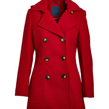 Shop Premium Design Red Wool Coat for Women Stylish and Luxury Coat