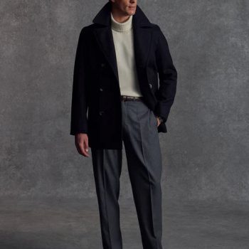 Classic wool peacoat for winter wear in USA