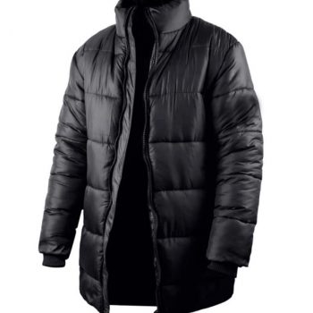 Premium men's black down puffer jacket in USA
