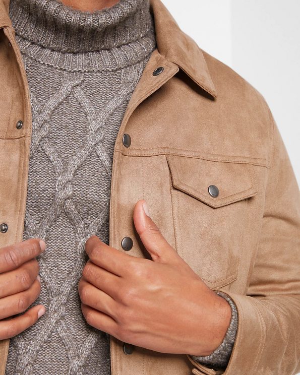 Cappuccino Color Leather Jacket in USA