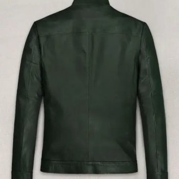 Stylish Deep Olive Leather Jacket Inspired by Tom Cruise in Fallout in USA