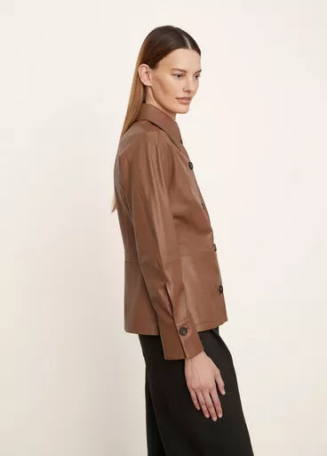 Leather-Long-Sleeve-Overshirt-210HAZ_1 Long Sleeve jacket for women