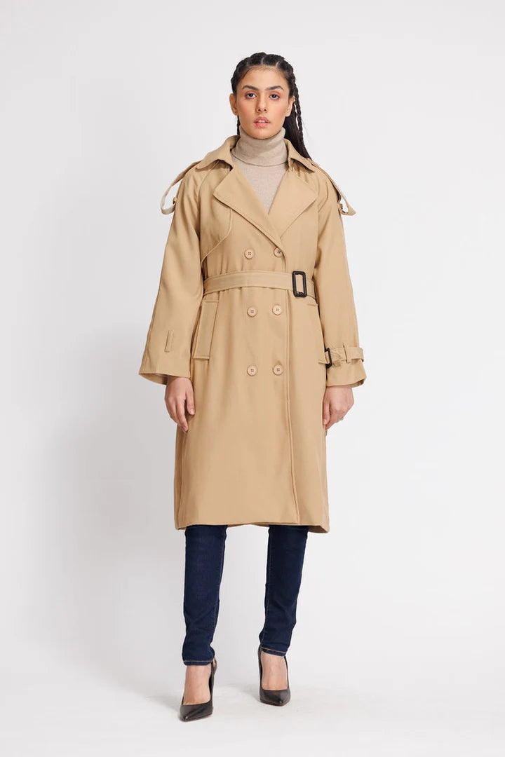 2G1-08-8809BRL Stylish trench-style long coat for women in USA