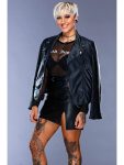 Shop RHEA RIPLEY BLACK LEATHER JACKET