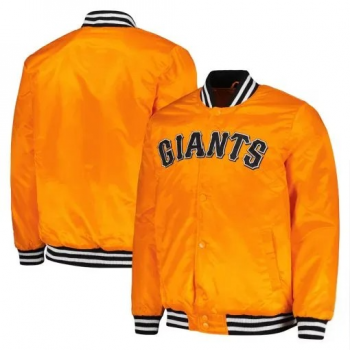San Francisco Giants orange satin varsity jacket