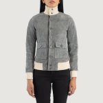 Women_s_Sasha_A1_Grey_Suede_Bomber_Jacket_Close_Front-5-1686935540278