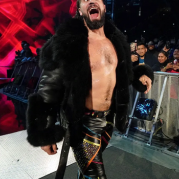 Shop SETH ROLLINS WWE WAR GAMES FAUX SHEARLING JACKET