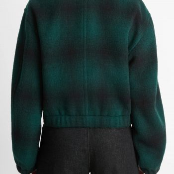 Stylish Women's Wool Blend Bomber Jacket in france style