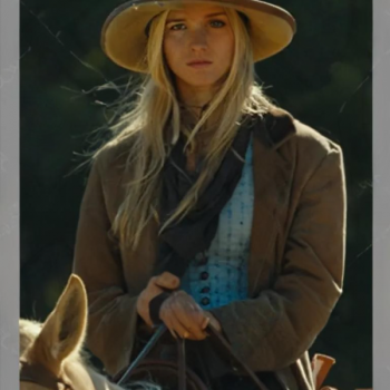 Chic Brown Trench Coat Inspired by Elsa Dutton from 1883