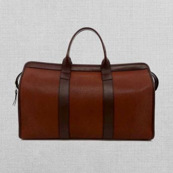 Premium quality leather duffle with reinforced handles in US
