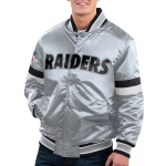 Silver Las Vegas Raiders satin jacket in USA