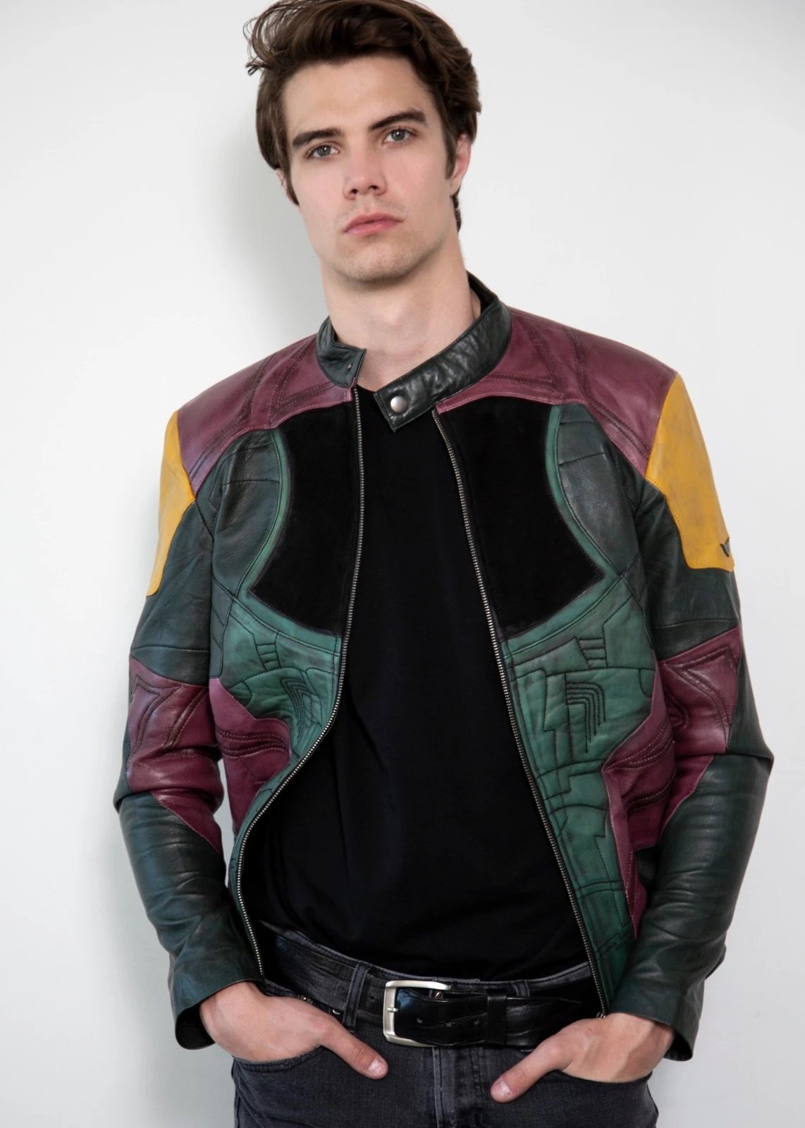 BobafettJacket_10 Sheepskin multi color leather jacket for men in USA