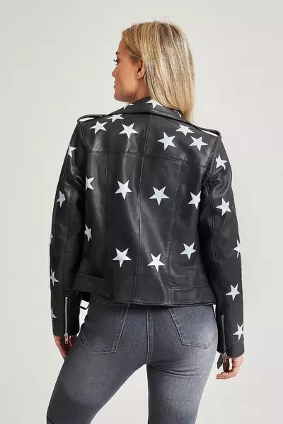 m5056656700943_black_xl_3 Stars Style Black Leather Moto Jacket for Women