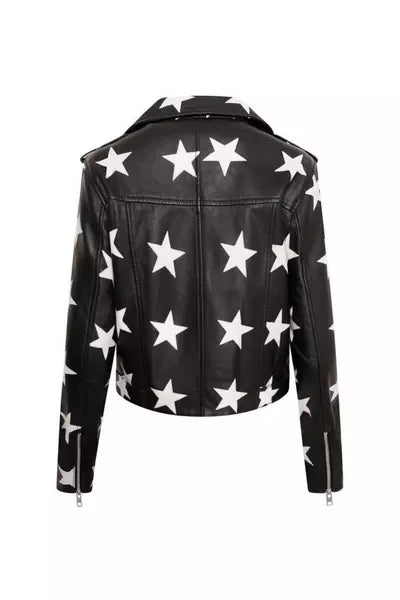 m5056656700943_black_xl_1 Black Leather Biker Jacket with Stars for Women