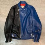 Shop Stylish Blue and Black Leather Jacket