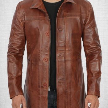 Shop Stylish Brown Leather Car Coat
