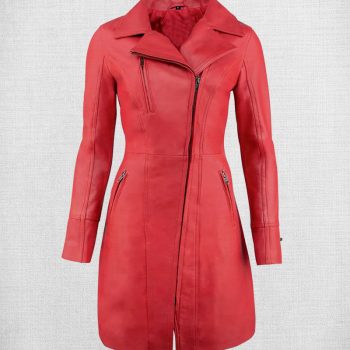 Shop Stylish Red Leather Coat For Women