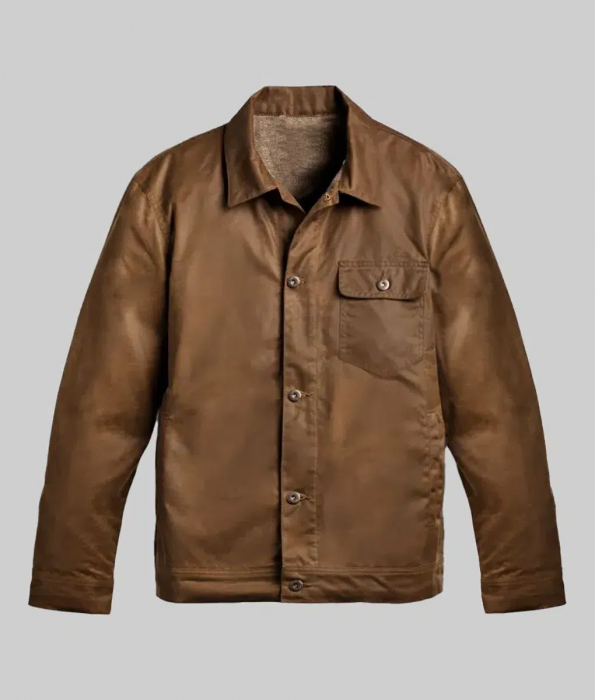 Fashionable Men's Cotton Jacket by Chaske Spencer in Teacup