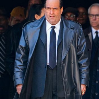 Colin Farrell The Penguin Black Leather Coat