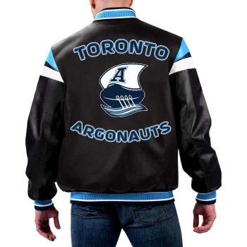 Toronto Argonauts CFL Navy Blue and White Varsity Jacket  in USA