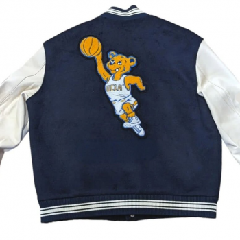 UCLA Bruins NCAA letterman varsity jacket featuring traditional team colors and classic USA design