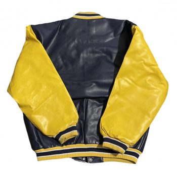 University of Michigan Wolverines Leather Bomber Jacket