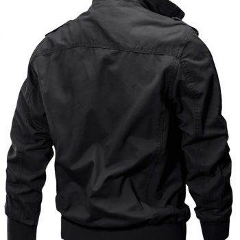 Military-Inspired Cargo Jacket with Pockets