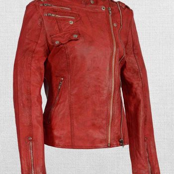 "Women's double zipper asymmetrical moto jacket for sale in the USA"