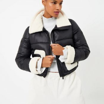 Shop Women Black Puffer Jacket 