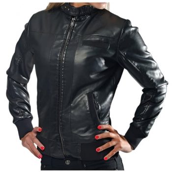 Bomber Black Jacket for Women