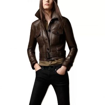 Stylish leather jacket for women