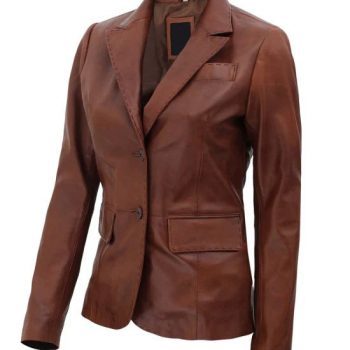 Brown Leather jacket for women