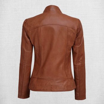 Timeless brown leather jacket perfect for any outfit in USA