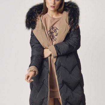 Shop Women Reversible Faux Fur Hood Coat For Winter