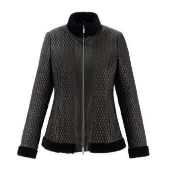 Shop Women's Black Faux Fur Leather Jacket