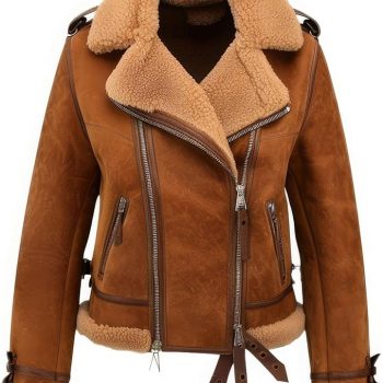 Elegant brown leather fur and shearling in usa