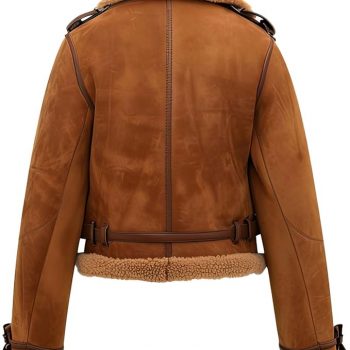 Premium women brown leather fur and shearling in usa