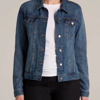 vintage medium blue denim jacket for women