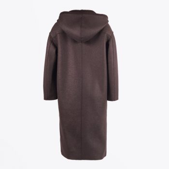 Stylish women's soft wool coat with an Italian design and hood in American Style