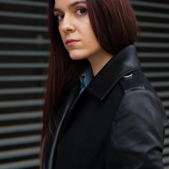 Stylish women's leather and wool long coat in American Market