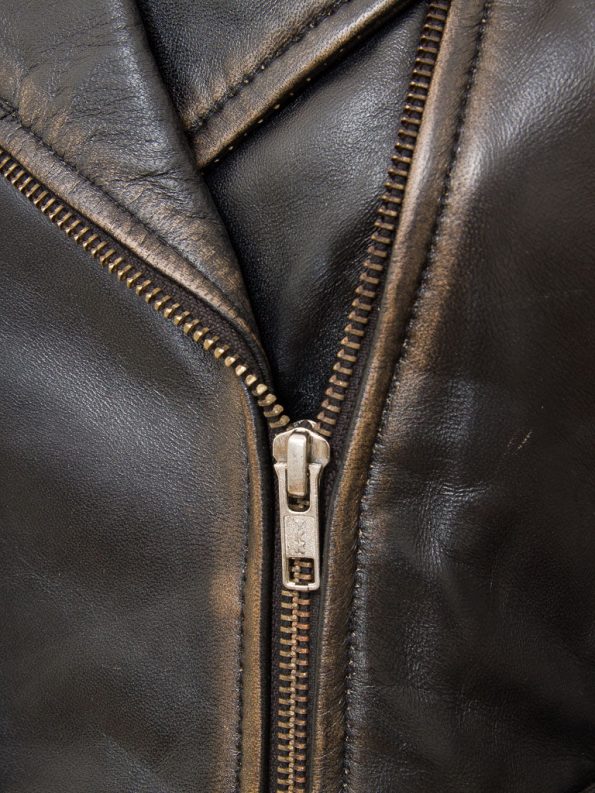 Vintage leather jacket for women, perfect for casual and chic looks in American Style