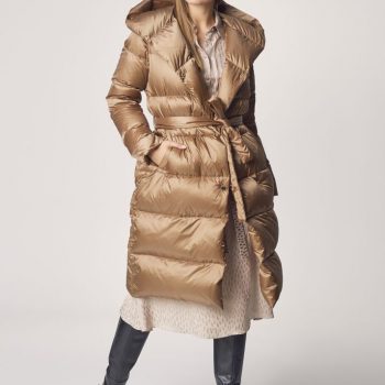 Cozy Women's Beige Down Winter Jacket for Cold Weather in American Market